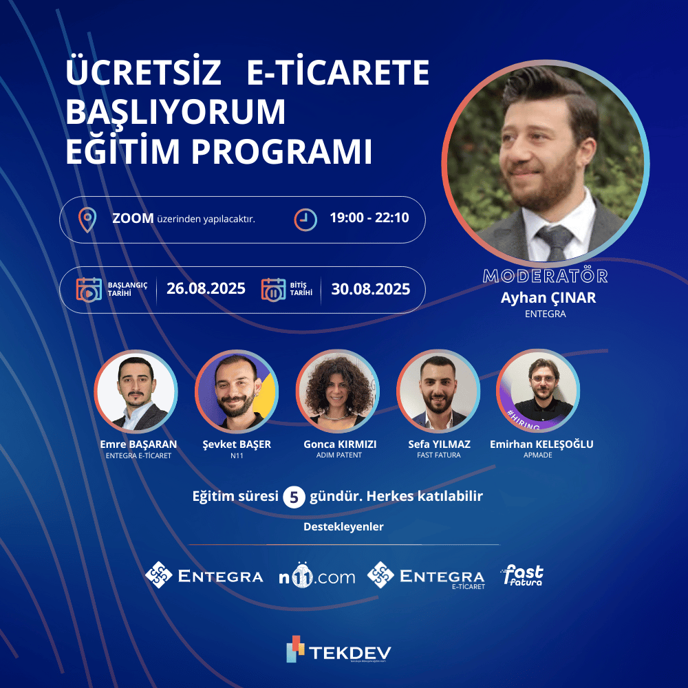 Akşam Programı - Ücretsiz Sertifikalı E-ticaret'e Başlangıç Eğitim Programı