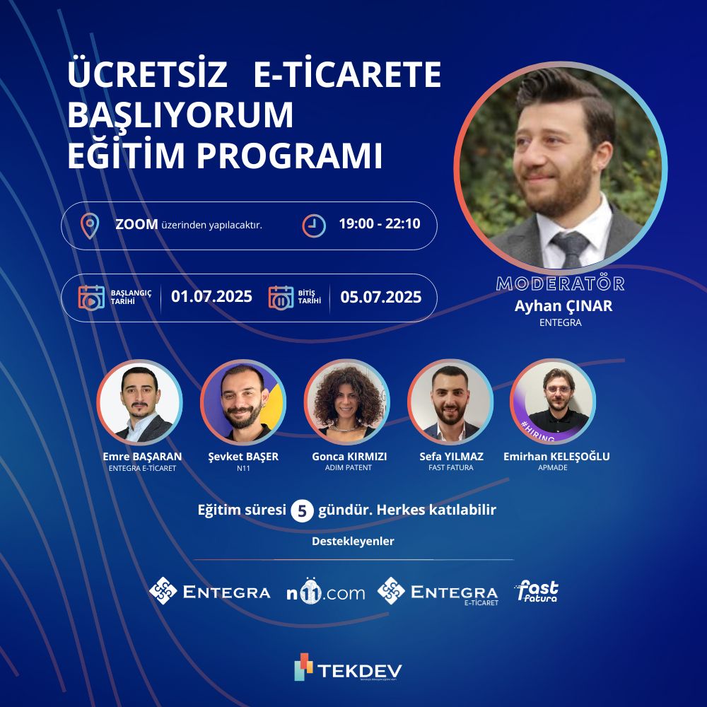 Akşam Programı - Ücretsiz Sertifikalı E-ticaret'e Başlangıç Eğitim Programı