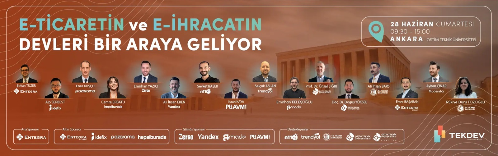 28 Haziran Cumartesi Büyük Ankara TEKDEV E-ticaret ve E-ihracat Konferansı